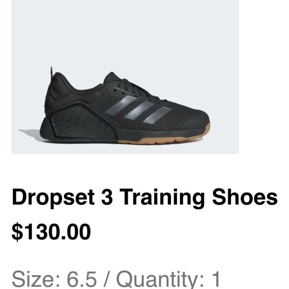 Adidas Black and Silver Dropset Shoes
